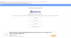 Desktop Screenshot of baseballtrivia.net